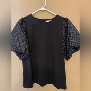 Thml boutique top with puffy sleeves size xl